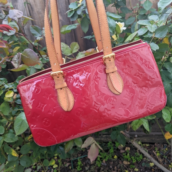 Louis Vuitton  bags vernis Tote Bag Rosewood red champagne - Picture 3 of 13